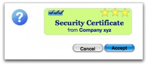 Image of a security certificate